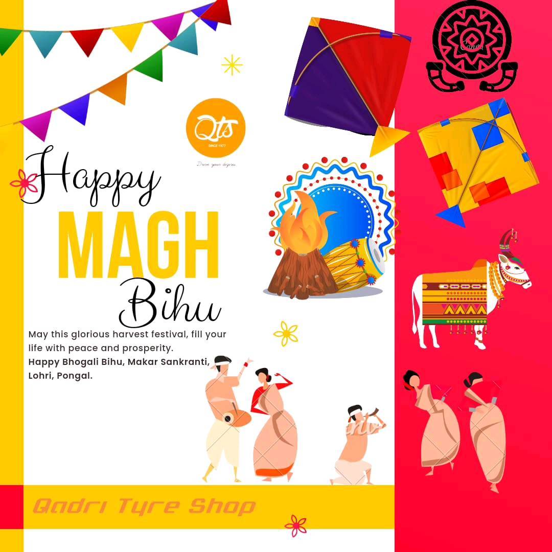Wishing you a fruitful season of harvest. Happy Bhogali Bihu, Lohri, Makar Sankranti & Pongal.
#bihu #lohri #makarsankranti #pongal #india #qts #tyre #bhogalibihu #maghbihu