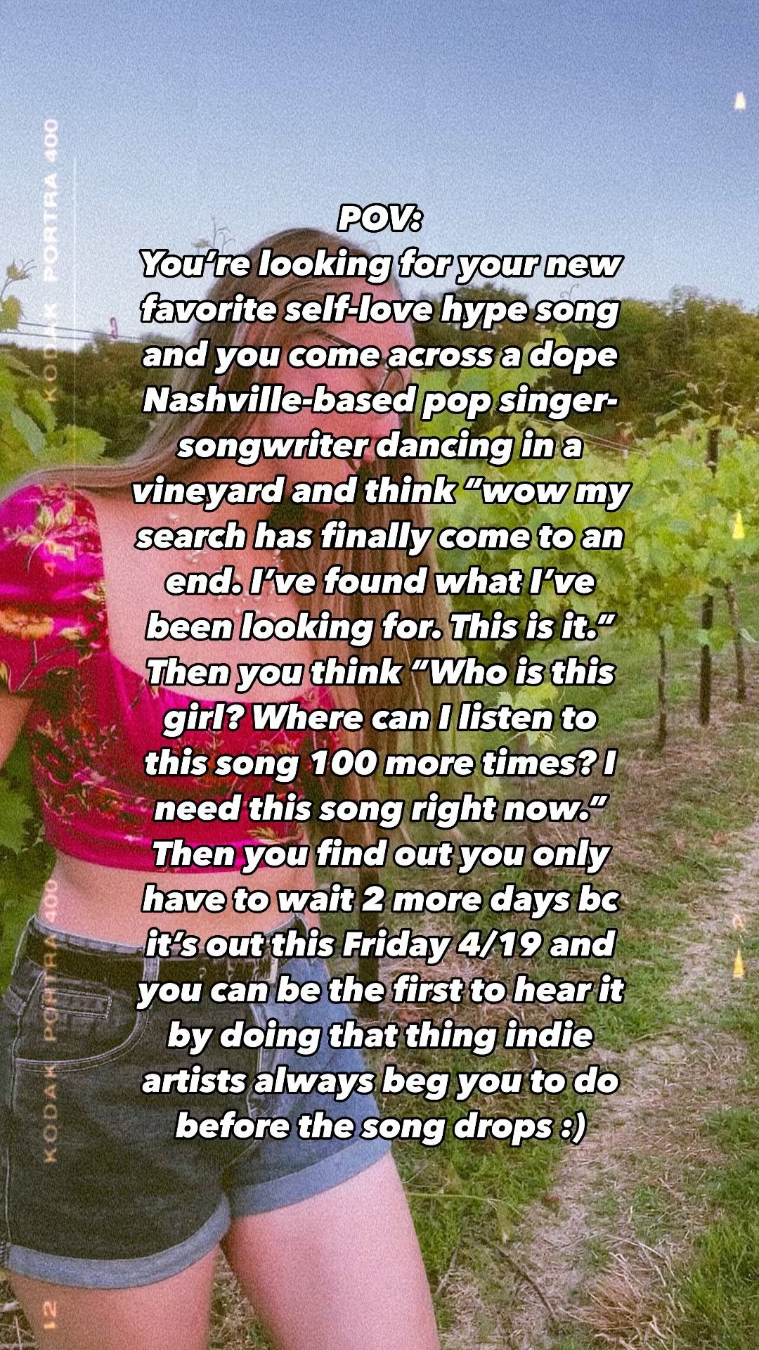 If you wanna do that thing we always beg you to do you know where to find the place to do the thing :)
BTW The song is called “Me, Myself, and I” out this Friday 4/19 w/ @ach.wav and it makes me feel like life is actually not that bad and I’m actually a pretty cool girl who is cool. I hope you feel super cool listening, too. 🙃😘💖✨🤩☀️🙌
#newmusic #originalsong #popartist #popmusic #newpopmusic #newpop #popedm #nashvillepop #nashvillepipmusic #selflovesong #loveyourself #yourecool #hypesong