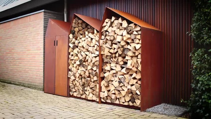 Neit Holzlager vun RB73 mat Ofstellraum! Geschwënn disponibel... 🔥🏡 #rb73outdoorfires #rb73 #metaloutdoor