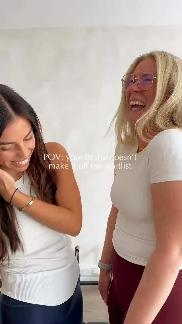 When your Bestie doesn’t make it off the waitlist…..👀
#pilates #reformer #reformerpilates #studio #wellness #bestie #wellbeing #classes