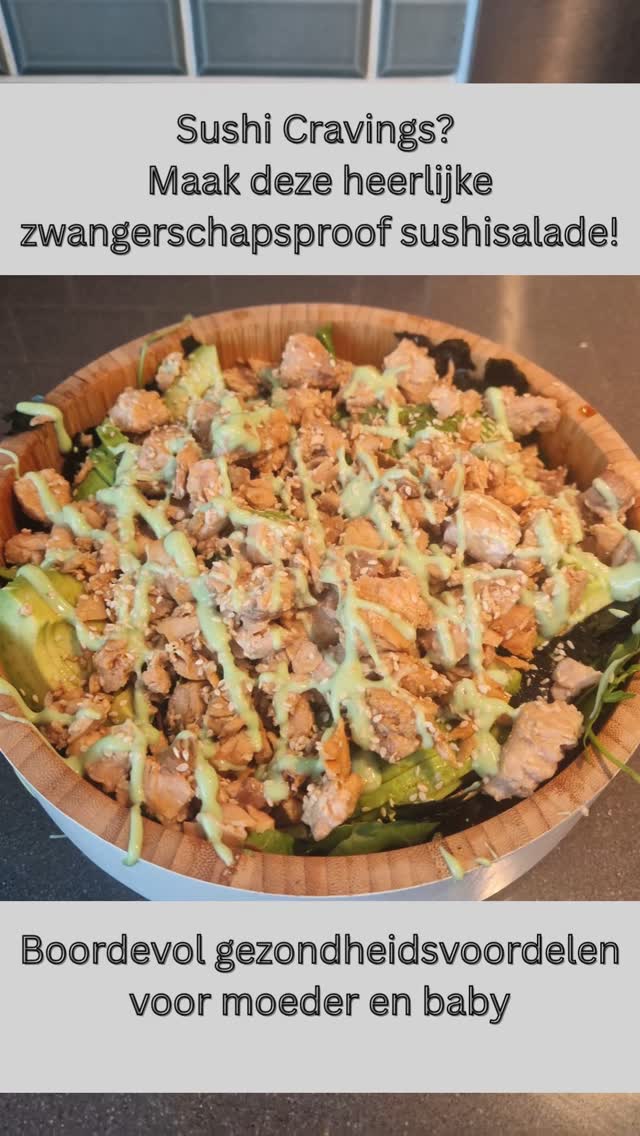 Sushi blijft voor veel zwangeren een gemis. Zelf at ik tijdens mijn zwangerschappen altijd deze salade als ik zin had in sushi ♡
#sushi #salade #poke #koken #Verloskundige #cooking #midwife #eten #gezond #recept #recipe #zorg #Vlaardingen #Maassluis #Maasland