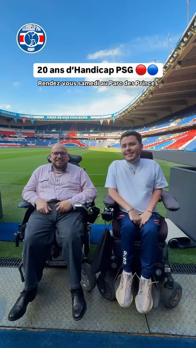 Célébrons ensemble les 20 ans d’Handicap PSG ce samedi à l’occasion de PSG / Le Havre 🔴🔵 #psg #parcdesprinces #handicappsg