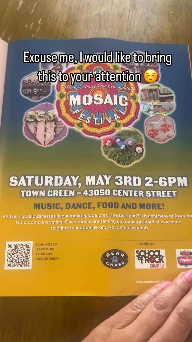 To kick off the vendor season, first is the South Riding Mosaic Festival!!!
Join me in my hometown for a fun filled day with so many food trucks, local artisans, perfect for the family.
Saturday, May 3rd 2-6pm!!!
