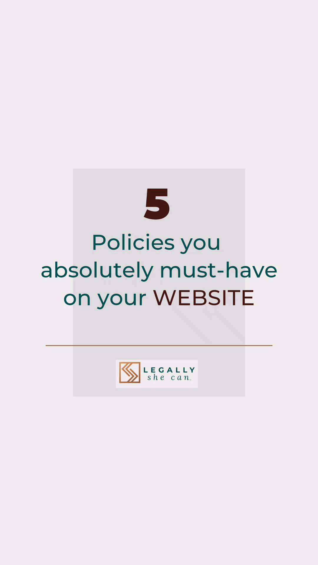 ⁉️Do you have these on your website⁉️
1️⃣ Privacy Policy
2️⃣ Terms and Conditions
3️⃣ Disclaimers (yep, with an S!)
4️⃣ Copyright Notice
5️⃣ Impressum / Imprint / Company Information
If
😔you dont have them, or
😡you COPIED them from another business or
🙄you used a free template
There is a huge chance that your policies are not compliant.
Which means:
👉 you may be fined
👉 your website may be reported and consequently, shut down
👉 your policies do not align with your business processes, risks and needs. In other words, USELESS.
I know that doing all these policies can be overwhelming and expensive.
So I created a Free Primer that will give you a headstart
Download the Legally Fluent®️ Primer at www.legallyshecan.com/primer and accomplish the first five must-do's you need to be able to legally run and scale you coaching or online business.
⁉️What makes it difficult for you to accomplish your website legalities - time, money or some other reason⁉️ Let me know👇
Dont forget to SAVE and SHARE!
