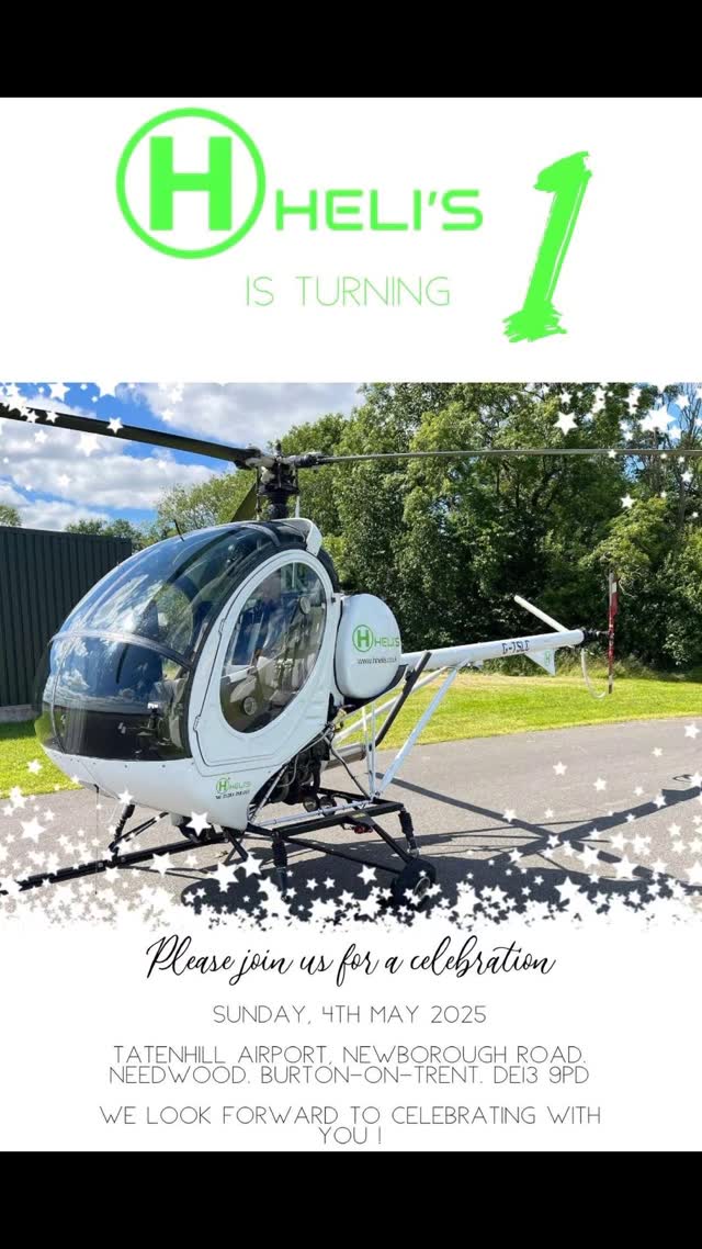 Come join us for our first ever open day!
Come fly the Schweizer!
#hhelis #letyourdreamstakeflight🚁 #schweizer300 #tatenhillairport #learntofly #aviationgeek #happybirthday #helicopteropenday #celebratewithus