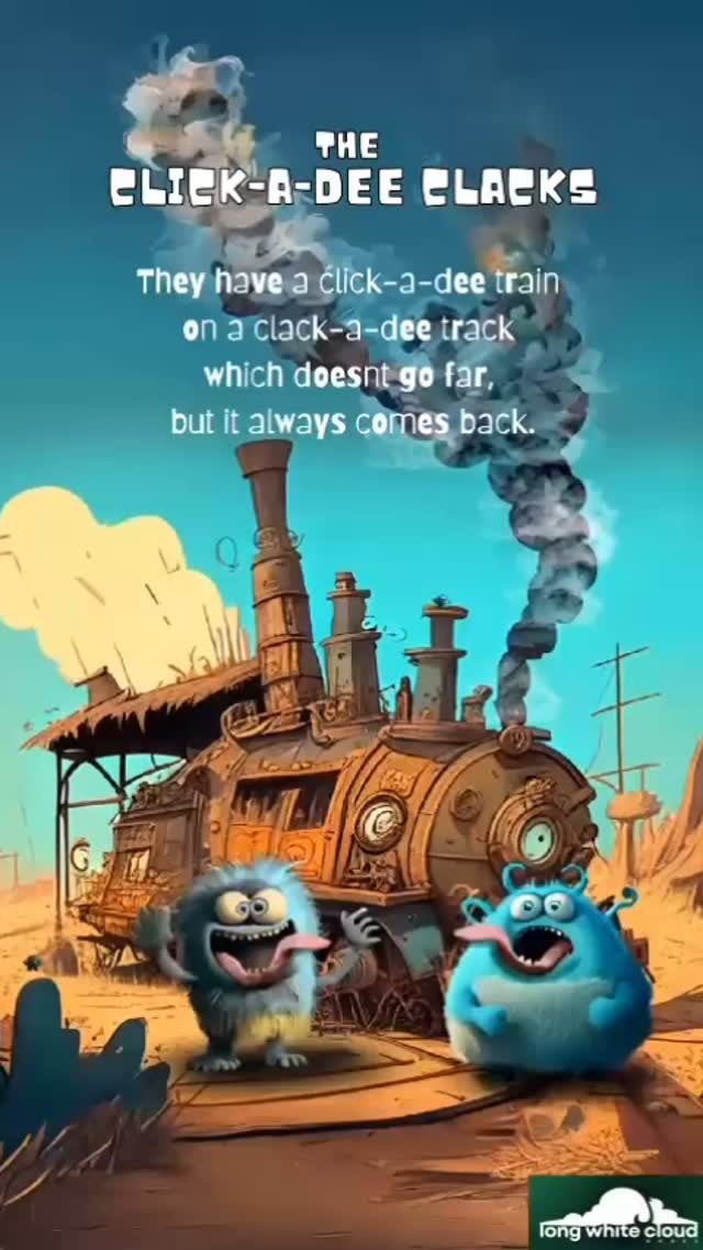 All aboard the Click-a-Dee Clacks Express! 🚂✨
Our little Click-a-dee Clacks are buzzing with excitement as their beloved clack-a-dee train chugs along its click-a-dee track—never going far, but always coming back. They can’t get enough of that rhythmic “click‑clack… click‑clack…” and live for the triumphant honk of the steam engine! 🎉
Want to bring the magic home? Head back to our last post and enter our book giveaway! 📚✨
Guess how many times Jayson played the Click-a-dee Clack song while recording—and you could win your choice of:
• Kaitoa the Kiwi or the Click-a-Dee Clacks (hardback or paperback or colouring book)
🔢 Drop your guess in the comments—closest wins! Entries close soon, so make your guess before the whistle blows! 🚂💨
Good luck, Click-a-dee Clack fans! 🍀😘
#ClickadeeClacks #TrainMagic #SteamEngine #BookGiveaway #KidsBooks #ColouringFun #KātauaTheKiwi #ChooChoo #StoryTime #GiveawayAlert #Hardback #Paperback #KidsWin #ReadingAdventure #Clackadeetrack #longwhitecloudbooks