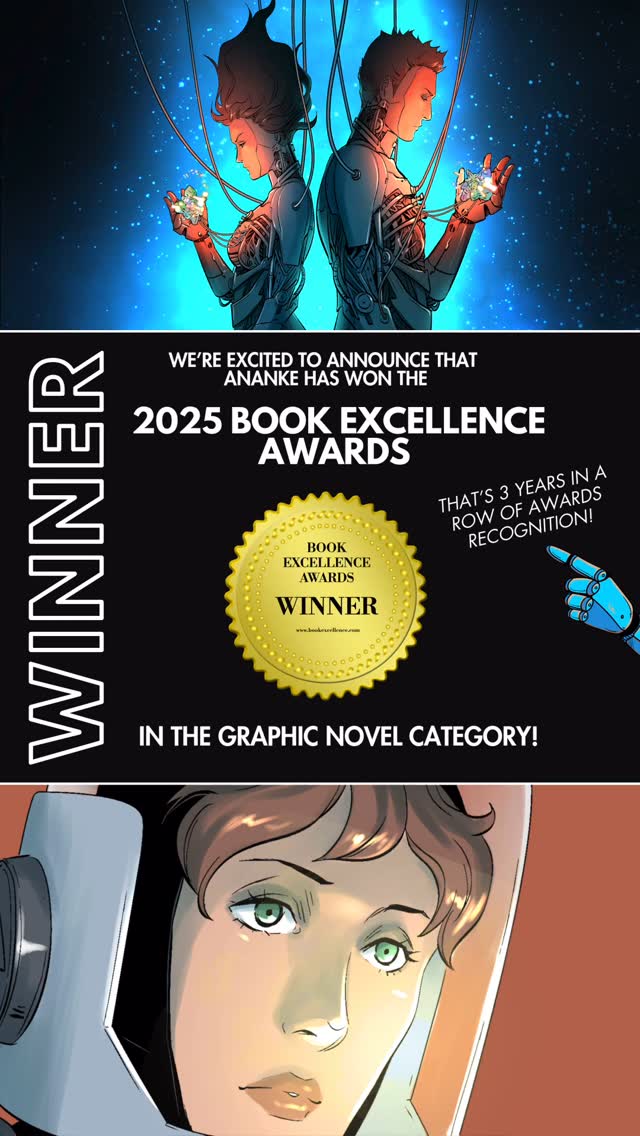 🏆 ANANKE: The Prologue has done it again!!
We’re thrilled to announce we’ve won the Book Excellence Award for Best Graphic Novel of the Year (2025)! @bookexcellenceawards
That’s 3 YEARS IN A ROW of award recognition, and it’s all thanks to YOU — our incredible supporters who’ve been with us from the very beginning, even back during our Kickstarter days!
A massive thank you to our amazing team whose talent, passion, and dedication brought this story to life. We couldn’t have done it without you!! You know who you are 😊
The ANANKE journey continues…🚀
#comic #graphicnovel #ananke #reading #bookworm #manga #scifi #indiecomics #gamer #bookrecs #fyp #winner #art #animation #ai #robot #cyberpunk