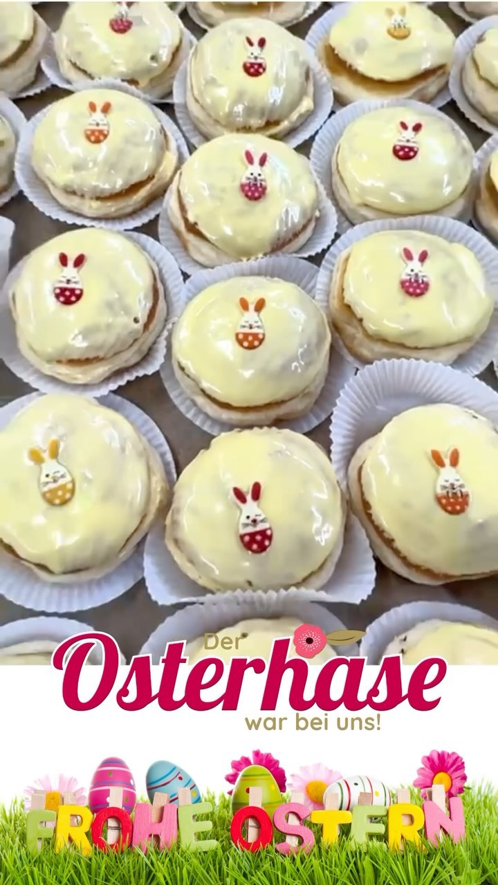 ... Und hat einige leckere Osterkrapfen dagelassen. Gefüllt mit Vanille-Eierlikörcreme sind sie einfach unwiderstehlich! 🐇😋
.
@ostern @krapfen @berliner @handwerkskunst @handwerk @osterhase @rosenheim @kolbermoor @schloßberg @stephanskirchen @wasserburgaminn @wasserburg @neubeuern @rohrdorf @thansau @raubling @bäckereibergmeister @lecker