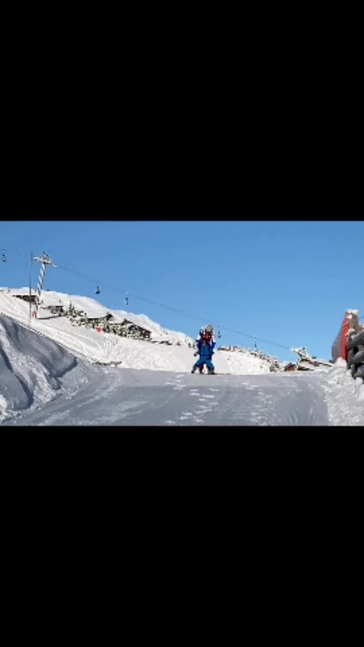 First time on the slope for our little guest. And we could not be more proud.
