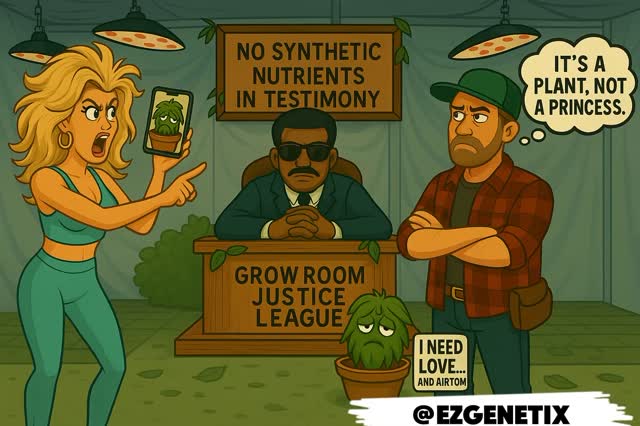 She wasn’t mad about the hair… She was mad about the energy. You can’t build a legacy with someone who let strangers breathe on your clones. Respect the dome or grow alone.🤷🏾♂️
#EzGenetix
#OneFireManyRoots
#CloneDrama
#GrowTentTea
#GrowRoomConfessions
#RootedInBetrayal
#RespectTheDome
#GeneticsFirst
#HomegrowChronicles
#TentTalks
#GrowerProblems
#PhenoFidelity
#FromSeedToScandal
#CultivoConDrama 🇨🇴
#CannabisComedy
#GrowerLife
#TentTherapy