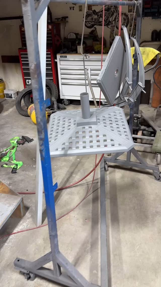 It’s patio furniture season, we make sure to add the extra primer protection underneath your powder coat! @jtscoatings