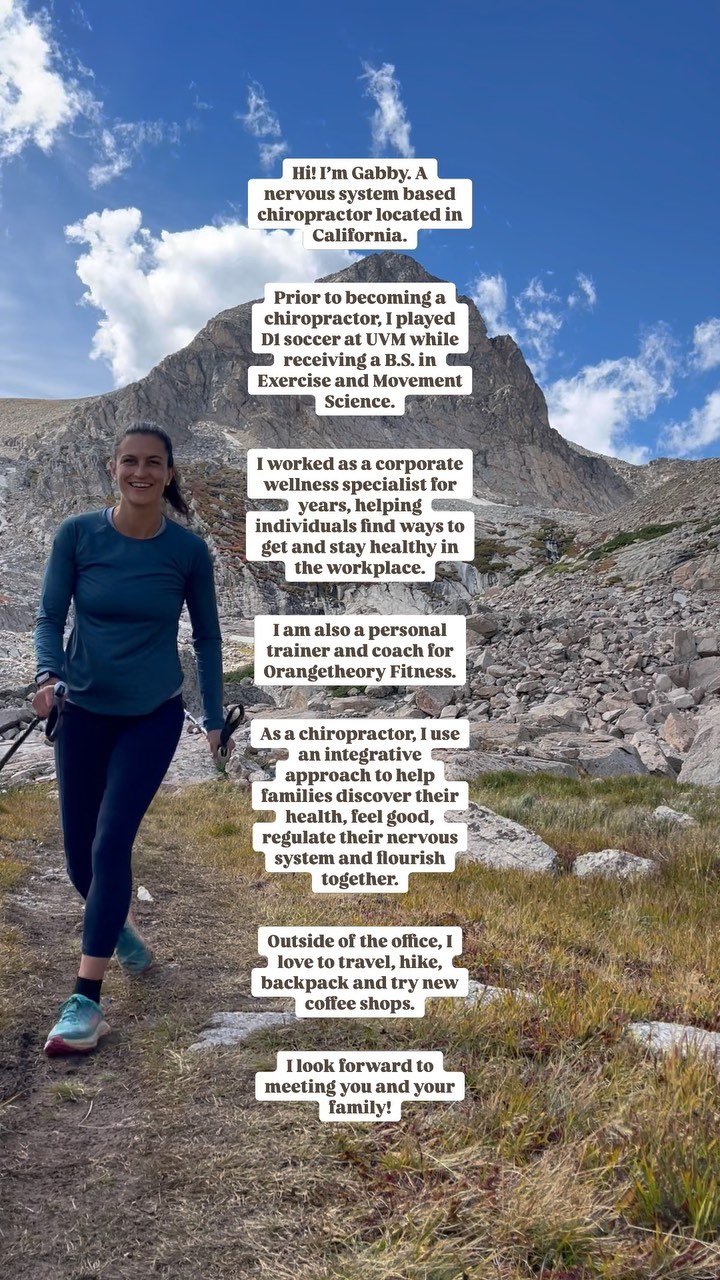 Hi! I’m Gabby 👋🏼
I am a nervous system based chiropractor currently located in Belmont, CA - but originally from Vermont!
I am excited to meet you and your family here at Flourish Family Chiropractic 🌸❤️
#chiropractic #pediatricchiropractor #nervoussystemhealth #bayareachiropractor #perinatalchiropractor #sancarlosca #belmontca #redwoodcityca