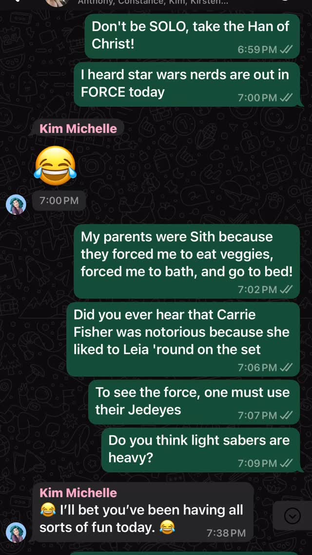 Why do I feel like these are forced laughs? #starwarsday #starwars #revengeofthefifth