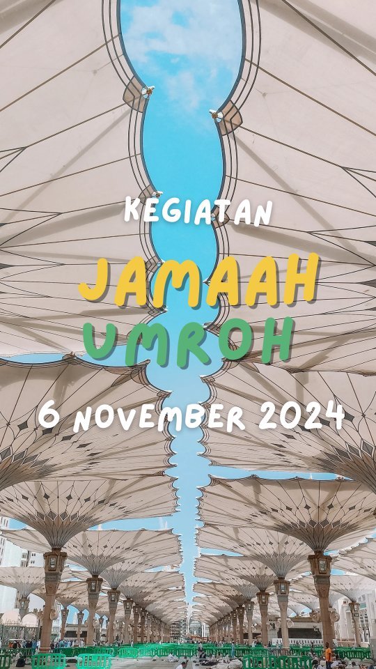 Kegiatan Rombongan Jamaah Umroh Ameera Hati Mulia 6 November 2024
Hubungi Umroh Mabrur by Ameera
𝟬𝟴𝟱𝟵-𝟯𝟱𝟬𝟬𝟬-𝟳𝟬𝟬
#umrohmabrur #umroh #umrohmurah #umrohhemat #umrohpromo #haji #hajikhusus #hajifuroda #makkah #madinah #jeddah #umrohbackpacker #umrohplus #hajiindonesia #umrohindonesia #semuabisaumroh #umrohramadhan