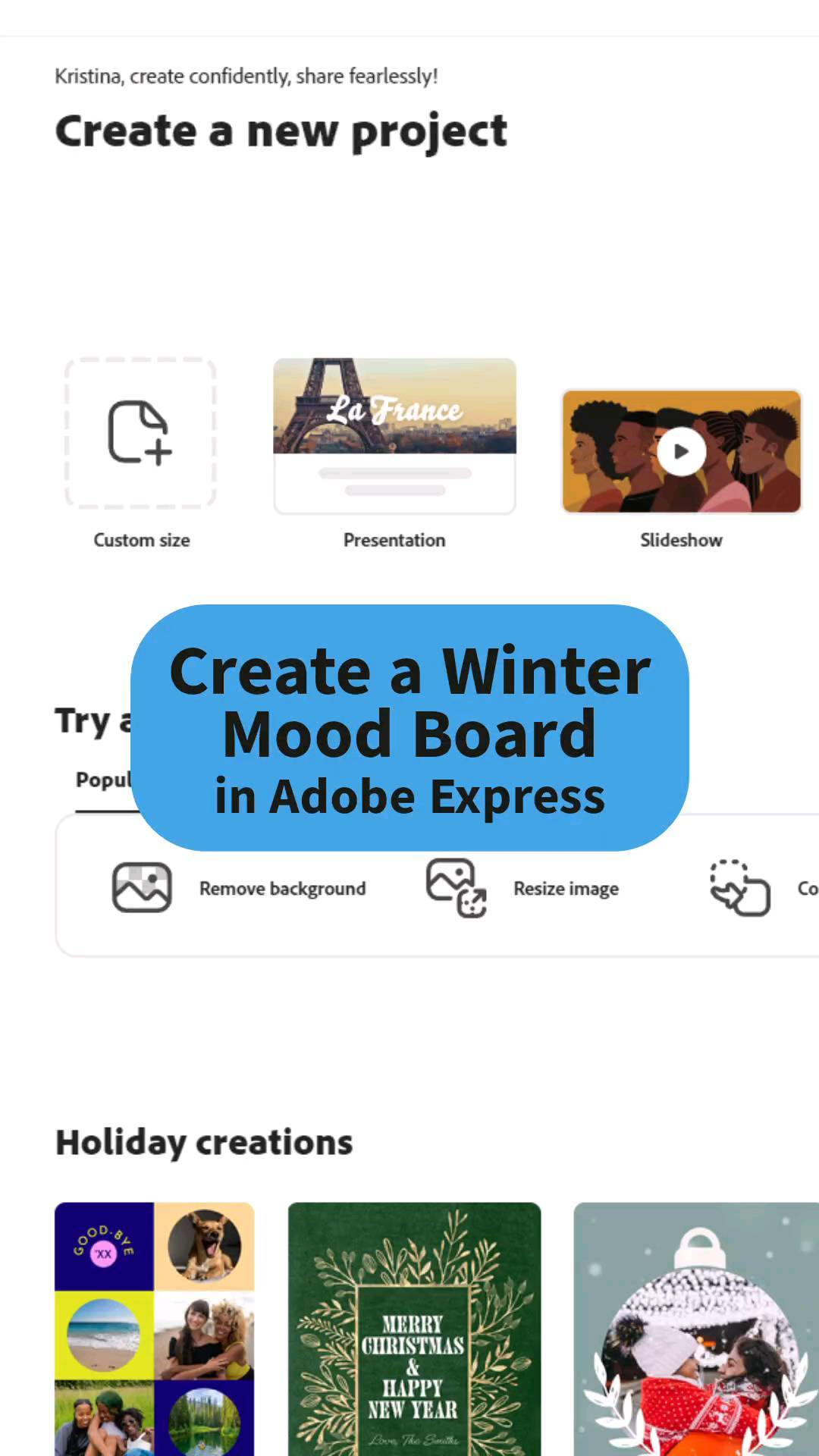 Making a winter mood board in #AdobeExpress is easy! Follow along to learn how. Be sure to check out the hundreds of temples included in Adobe Express!
@adobegencreate @adobeexpress @adobe @adobeosu
#adobe #adobestudentrep #sponsored #adobeambassador #wintermoodboard #moodboard #winteraesthetic #christmas #holidayseason #designedwithadobe #adobecreativecloud #winterwonderland #wintermood #letsgetcozy #sweatherweather