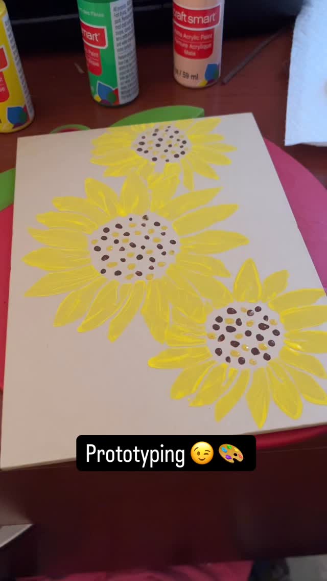 #sunflowers #painting #plants 🌻 #diy #planner #daily journal #michaelscraftstore #crafts