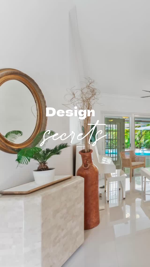 Design Secrets : this should really be a Staging Secret … in any event, it’s important to stage a property that is all white to help a home buyer see how big a room is and what a potential layout option could be. Adding greenery and some contrast, as well as good lighting make a house seem welcoming but not overly personalized 🏡 Follow for more tips! #palmbeachstyle #palmbeachcounty #palmbeachinteriors #interiordesign #interiordecorating #palmbeachdesign #homestagingworks #homestager