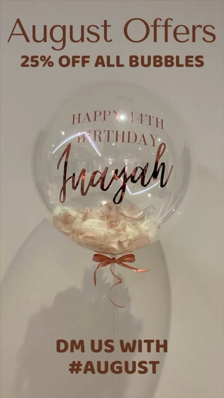 AUGUST OFFER ON ALL OUR BUBBLE ORDERS😍DM us #august for 25% off your order! Valid on all orders booked in August 🥳
#congratulations#50kfollowers#bubbleballoon#bubbleballoons#balloons#babyshower#baby#birth#celebration#gift#party#celebrationgift#baby#ballooninabox#present#lockdownpresent#ballooninabox#birthdaypresent#ordernow#happybirthday#celebrate#buckinghamshire#mothersday#ordernow