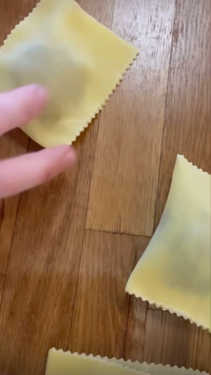 Our special mushroom ravioli made by hand with ricotta, Parmesan and mushrooms 🍄