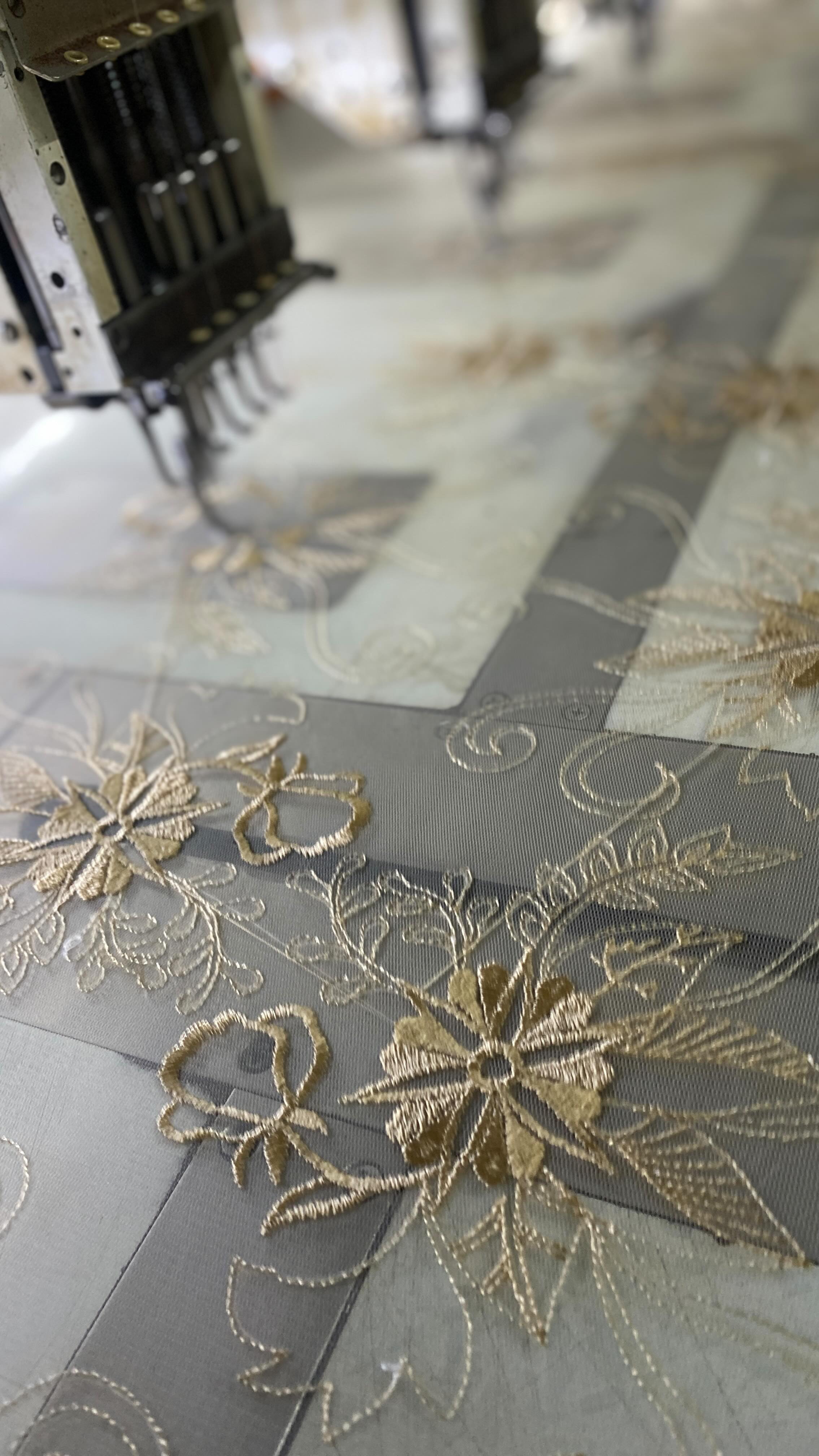 Floral Embroidery Design - Fabric Net 👗 #embroidery #design #fashion #indianwedding #indianwear #designer #fabrics #manufacturer #bajinternational