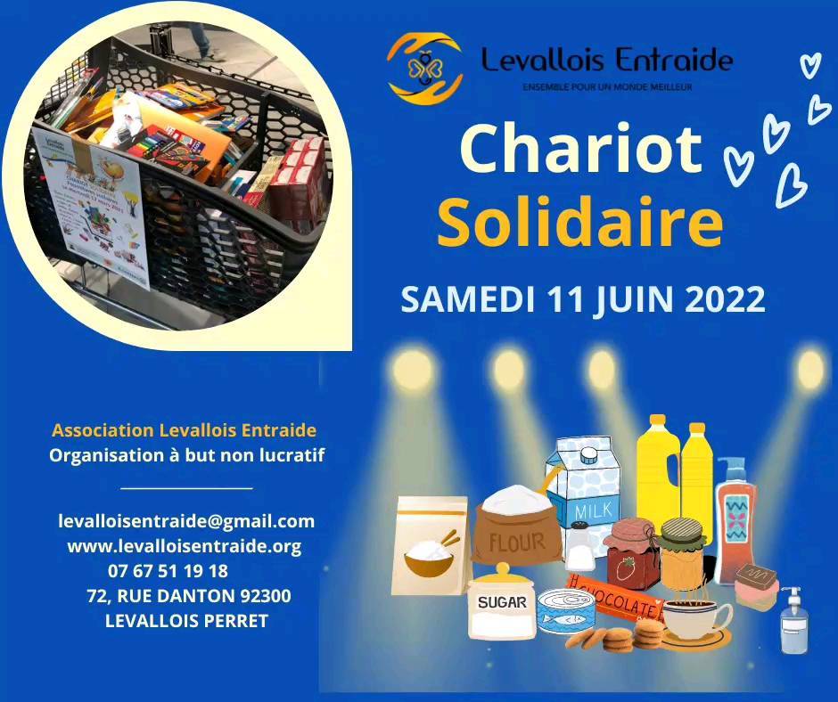 Rendez-vous samedi prochain au magasin E.Leclerc Levallois😊 Notre chariot solidaire vous attend nombreux🙂