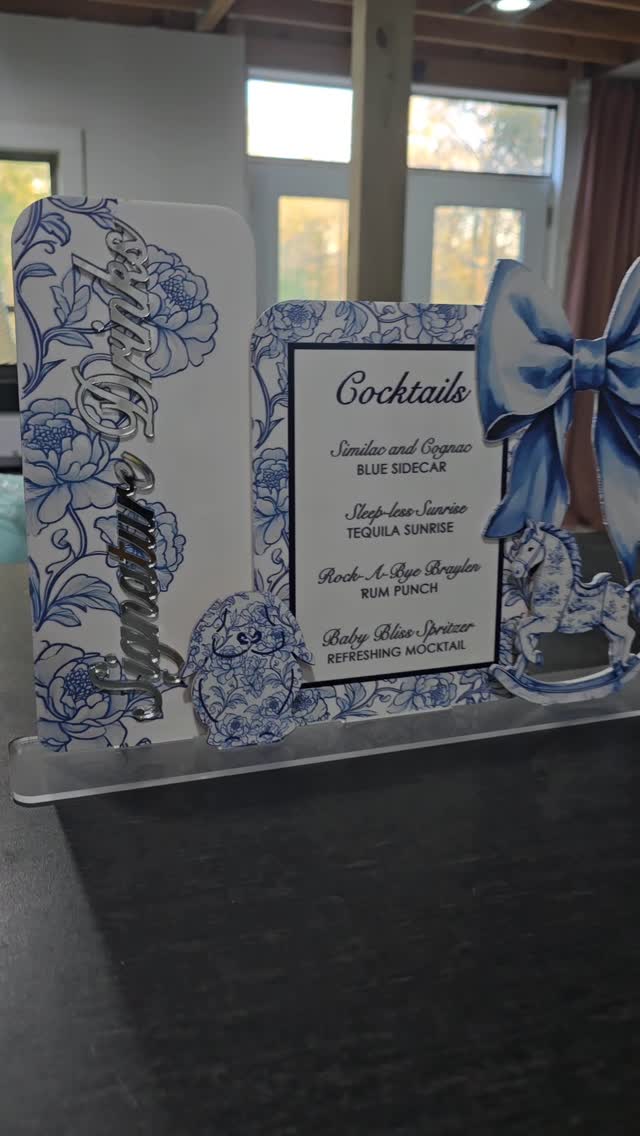 All. Custom. Everything. This isn't a pre-made backing... every element handplaced. ππ½
#acrylicbarmenu #diorinspired #diorbarmenu #acrylicdetails #weddingdetails #barmenu #barsign #lasermade #acrylicsign #custommade