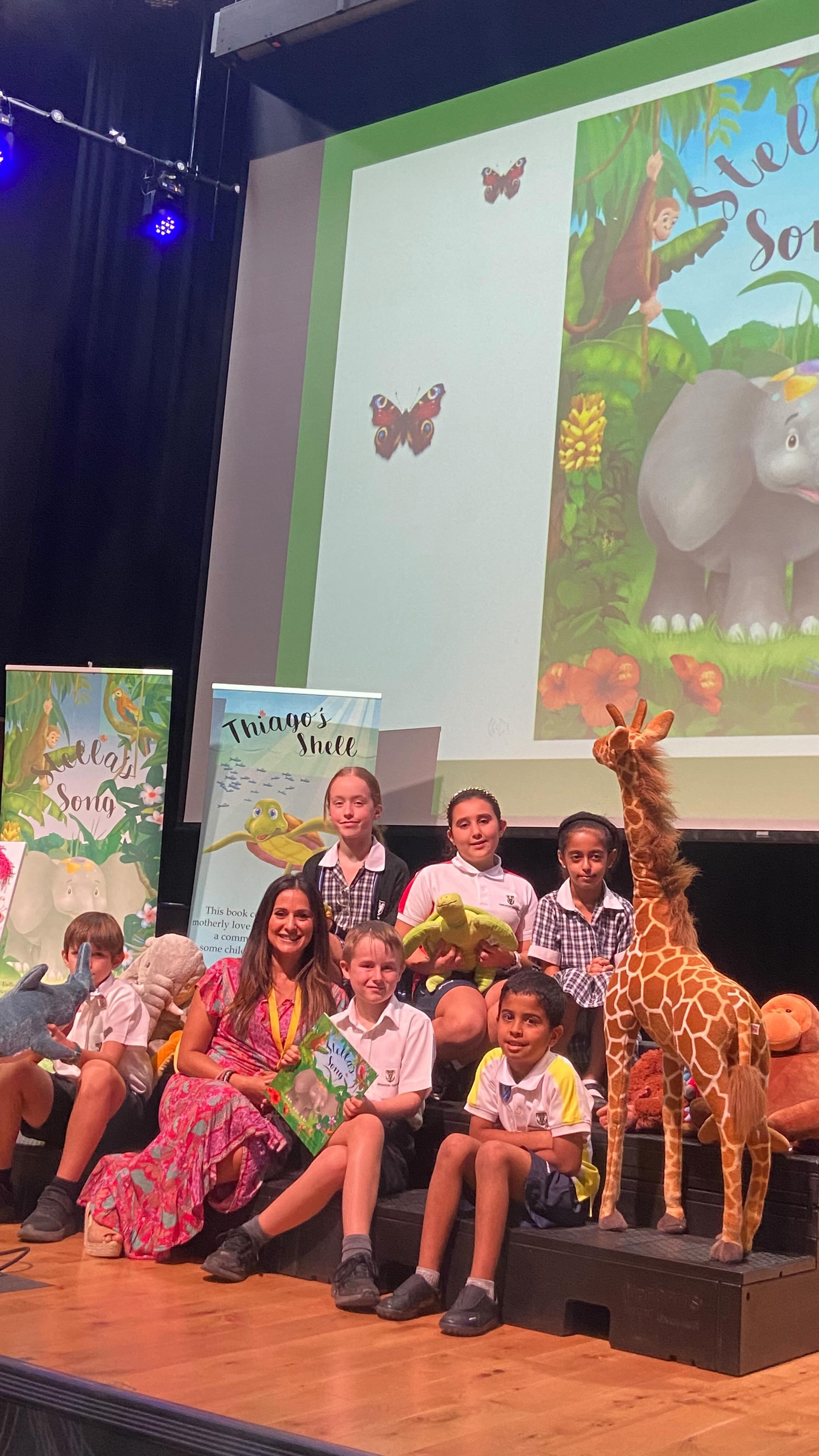 I am always overwhelmed with gratitude when I visit schools for an author visit and @brighton_college_alain was no exception today!!!
From the moment I arrived Danica the junior school librarian took such great care of me, a warm welcome and a wonderful tour of the school led by several student ambassadors. The school had such a vibrant and happy energy that was very tangible, smiles everywhere and creative artwork lined all the walls 🌈💫
A special thanks to Ahmed a young pupil librarian who took the initiative to contact and invite me 🙏🏻
The beautiful auditorium was the perfect space for me to share #stellassong my children’s book with several primary year groups! Our sessions were full of engagement and very interesting discussions and insightful questions. We discussed so many topics from how our emotions feel in our bodies to empowering ourselves to step out of our comfort zone, and we ended with a guided imagination exercise where we practiced our mindful breathing techniques and exploring the power of our 5 senses using our imagination! 🌈
Thank you @brighton_college_alain today was truly an honor and I can’t wait to come back soon…
🦒💕🌈💫🐘🌴