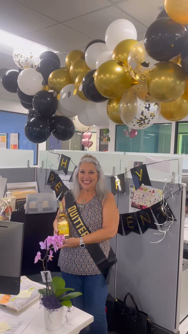 WORKIN 9-5…. Is OVER for our @jus4vivian !!!
Viv has been in the business for 39 years & today she’s turning off her computer & signing on to retirement!
Viv, As sad as we are to see you go, we are so excited to see what this new adventure brings you. All of us here at escrow321 love you Vivi! Congratulations! ❤️