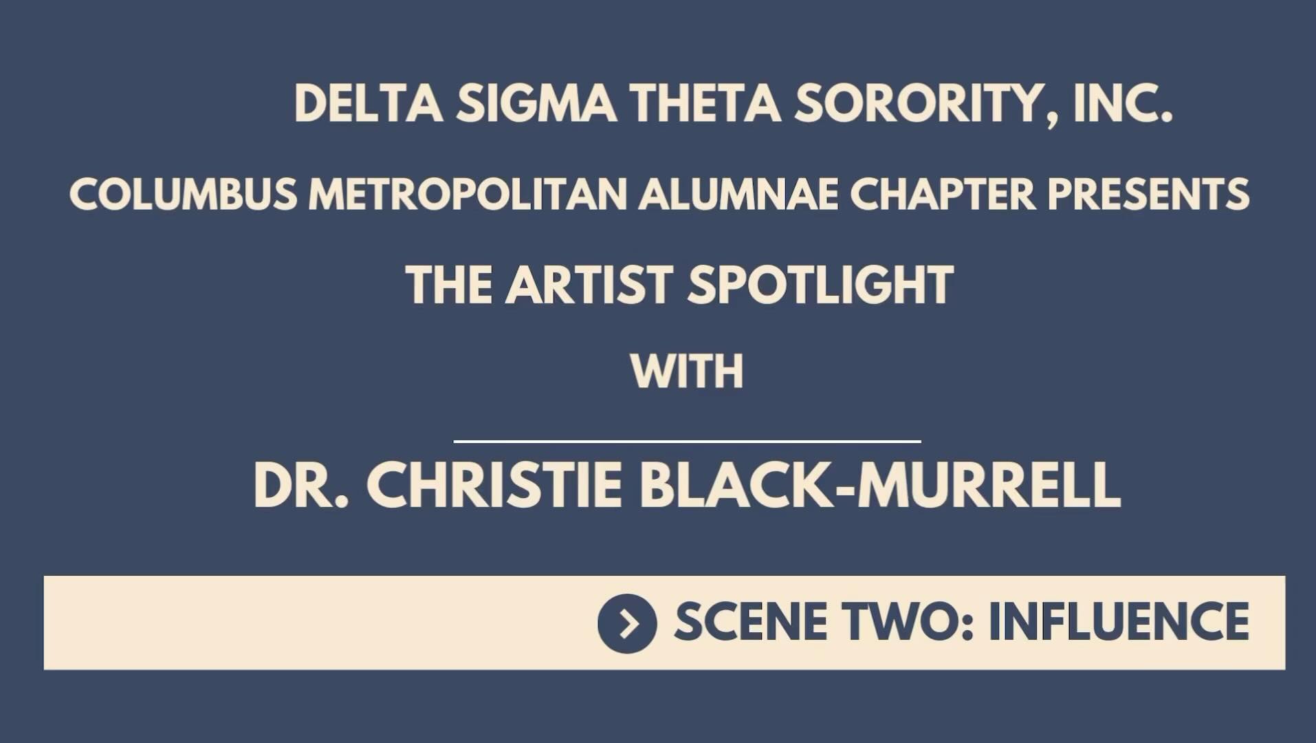 CMAC Arts and Letters Committee has made a commitment to educating the community of the local artist in our community.
On this series of “Spotlights,” we bring attention to Dr. Christie Black- Murrell, Author, Counselor, Publisher, Social Emotional Enthusiast, Wife , and Mom. Tune in for scene 2: Influence #SRDST #DST1913 #1913 #Celebratingthearts #CommunityArts