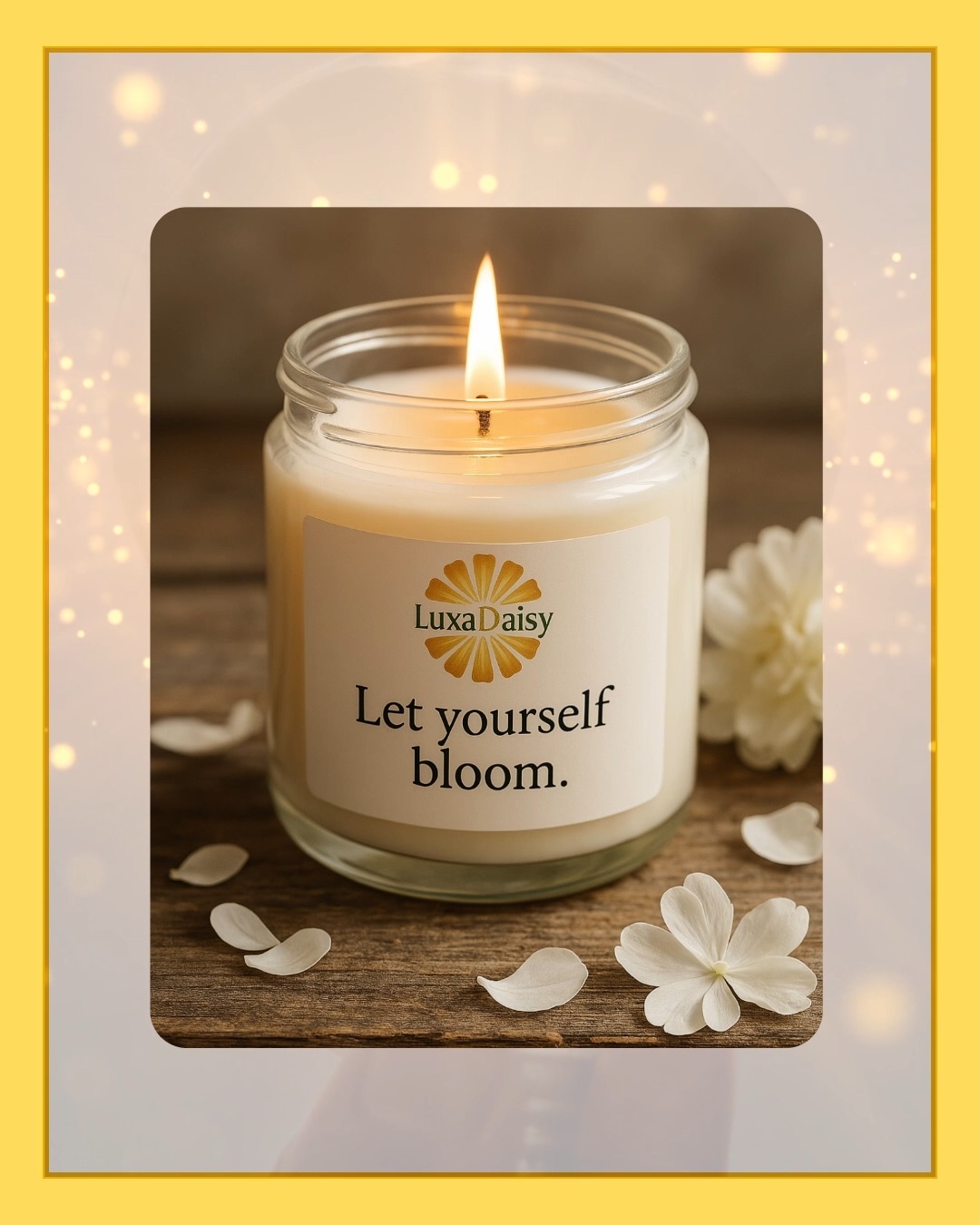 Let yourself bloom. ✨
The softest light can ignite something powerful.
Light the flame, breathe deep, and give yourself space to grow — at your own pace, in your own way.
#LuxaDaisy #LetYourselfBloom #IntentionalLiving #SelfCareRituals #GlowFromWithin #WomenSupportingWomen #WellnessVibes