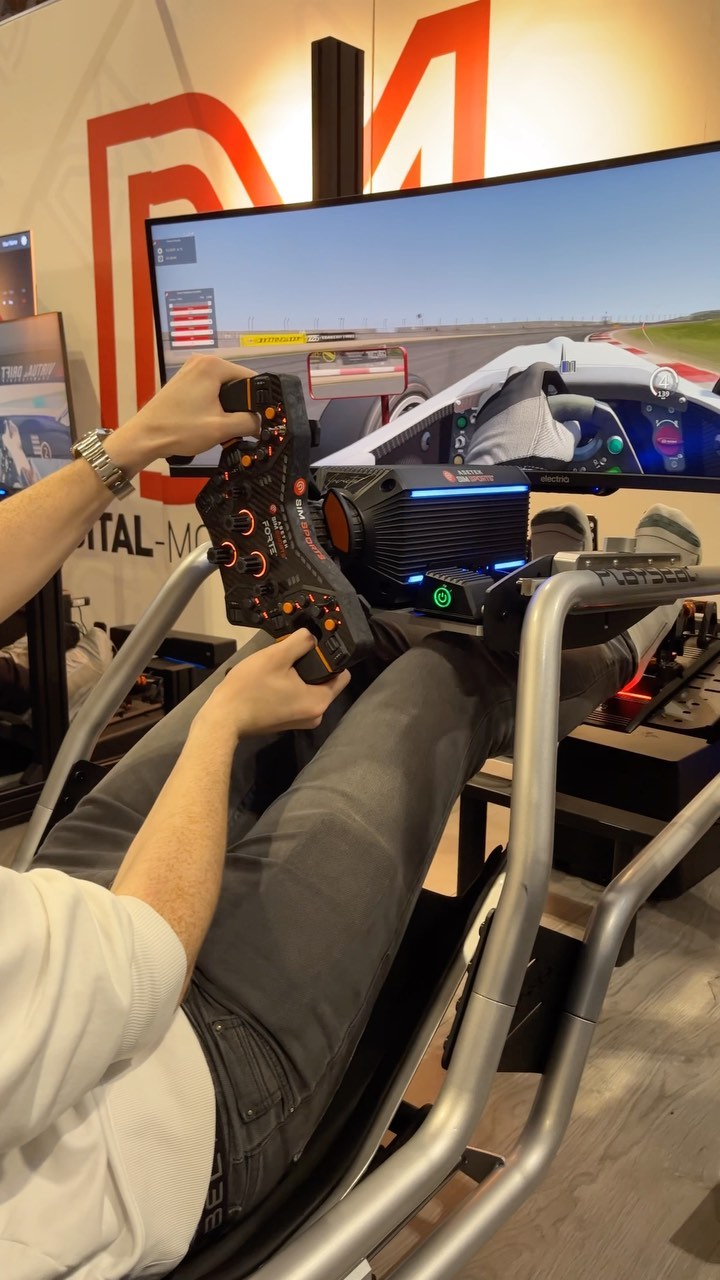 I went to Autosport recently and spent quite some time on the @digitalmotorsportscom stand! No surprise there… Here I am using the all new @aseteksimsports Invicta Direct Drive wheel base, mated to their Forte Formula Wheel and their Invicta pedals! 😎 #simracing #asetek #autosport #racing #simulator #digitalmotorsports #digitalmotorsport #joshmalin #joshmalinracing