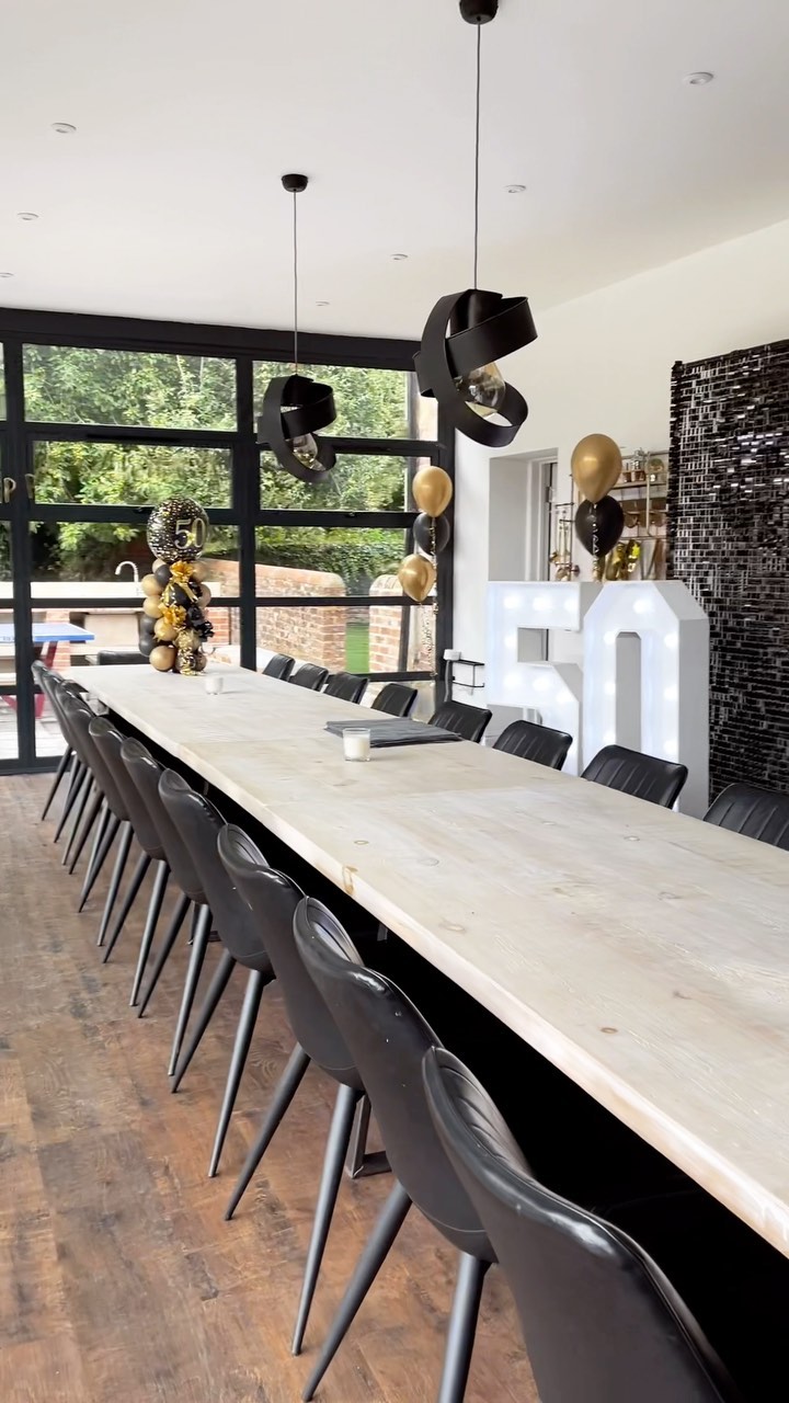 50th Birthday Surprise Party at @hesdin_estate_ !
We were thrilled to help plan this surprise 50th birthday party for a special friend! The party was held at the beautiful Hesdin Estate, and we supplied all of the balloons, decorations, and lighting.
Hereโs a list of what we provided:
4 clusters of three black and gold balloons
2 balloon black and gold centerpieces
1 8x8ft Black Shimmer wall
1 5 & 0 (50) 4ft light up numbers
We hope the birthday girl had a wonderful time!
#50thbirthday
#surpriseparty
#birthdayparty
#blackandgold
#balloons
#decorations
#lighting
#hesdinestate
#essexeventplanners
#eventplanning