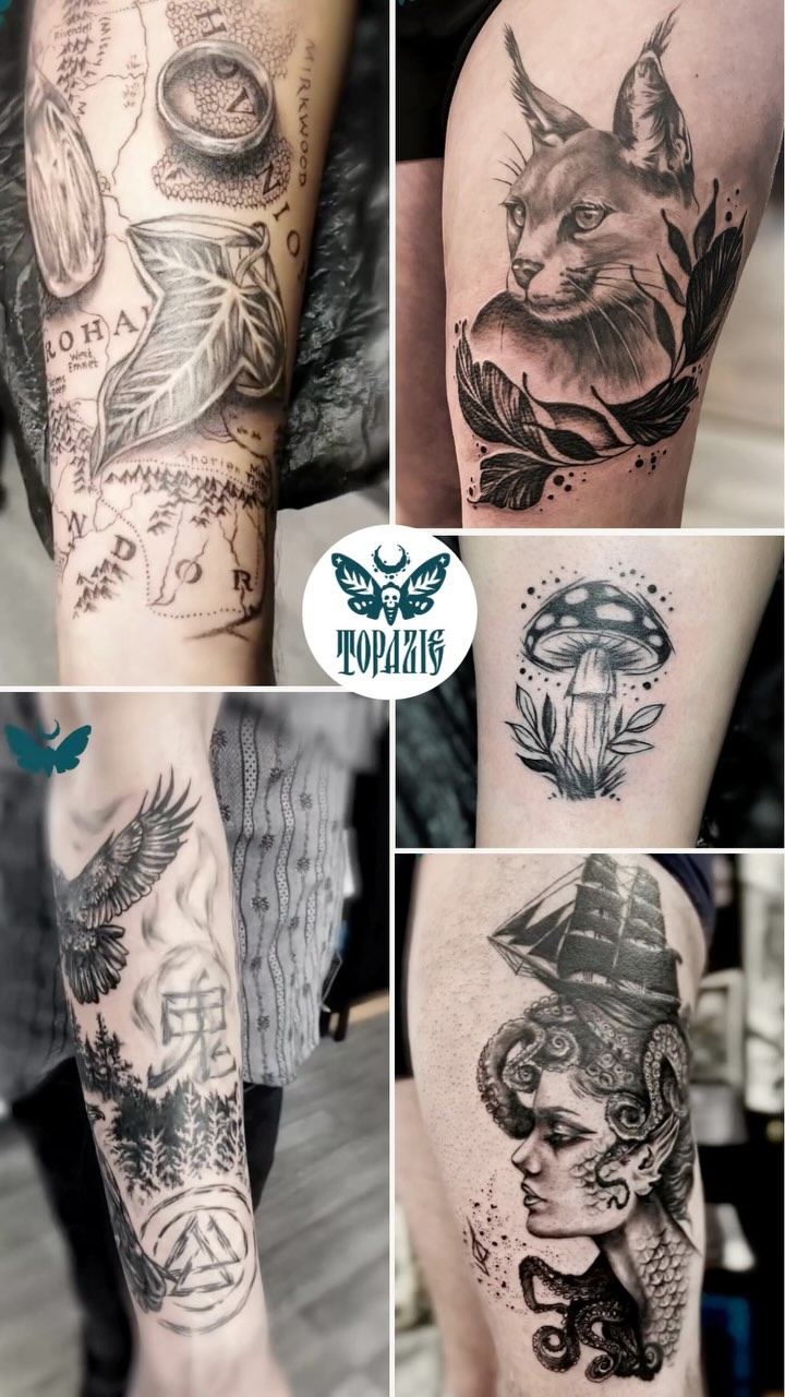 Bienvenue à toutes et tous dans mon univers artistique ✨
Je réponds à vos questions et vos demandes de RDV en MP par mail ➡️ topazie.tattoo@gmail.com ou en ligne ➡️ topazie.setmore.com/beta