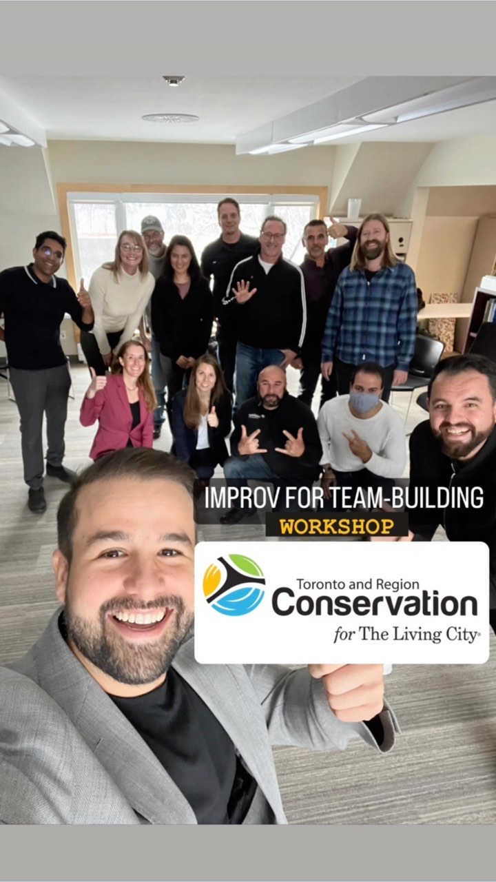 Improv for Team-Building at @trca_hq
What an amazing time we had with this group! Seeing them connect, laugh and collaborate in such a fun way was incredible. Helping teams re-connect and grow is the best part of our job.
Want to bring us to your company? Contact us!
@rethinkandlearn
.
#corporateevents #wotkshop #teambuilding #activities #toronto #canada #fun #laughter