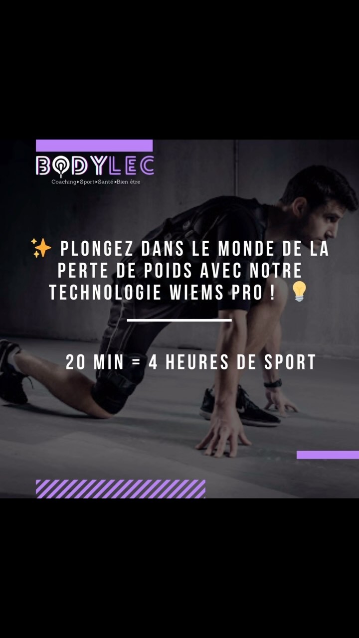 Découvrez le secret de la perte de poids avec Bodylec ! 💪✨ Notre technologie @wiemsprofrance révolutionnaire stimule plus de 300 muscles, optimisant ainsi la combustion des graisses et le renforcement musculaire. 🚀 Relevez le défi et sculptez votre corps de manière efficace. Réservez une séance d’essai gratuite pour commencer votre voyage vers une meilleure forme physique ! #EMS #PerteDePoids #RenforcementMusculaire #BodylecTransforme