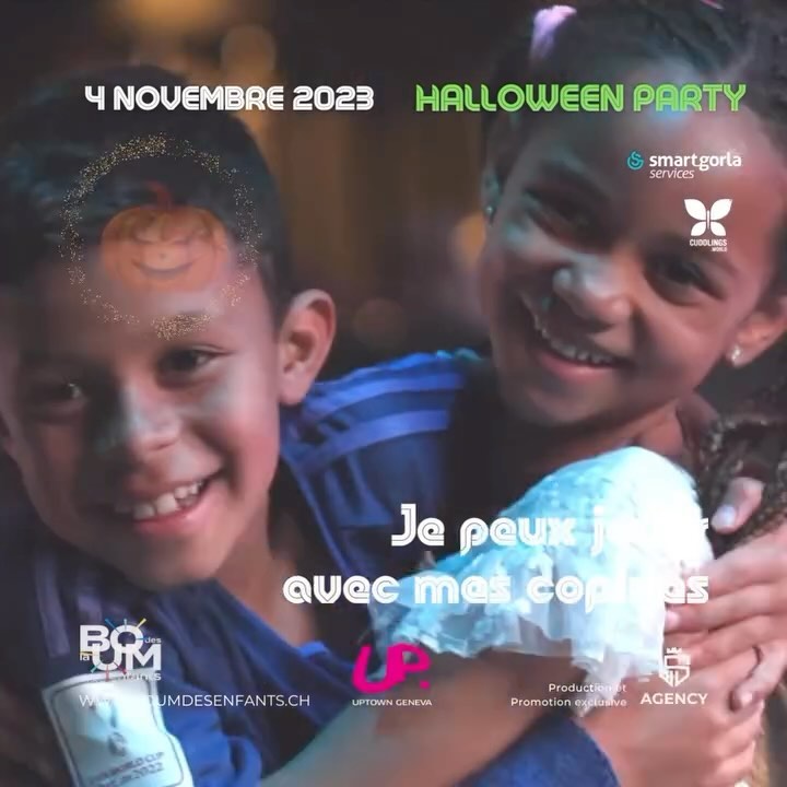 🎃👻 La Boum des Enfants spéciale Halloween Party - Le plus GRAND événement Halloween pour nos petits monstres et petites sorcières ! Samedi 4 novembre - 14h/18h30 🎉🥳
Pour tout âge, DJ, piste de danse, animations, restauration, grand concours. Toujours sous bonne garde de Papa et de Maman ❤️
Rejoignez-nous pour une après-midi inoubliable, où chaque instant sera enchanté :
🎵 Musique endiablée avec notre DJ
💃 Piste de danse
🎭 Animations pour petits et grands
🍬 Une distribution de bonbons attend nos petits invités
🎩 Concours de déguisements (exclusif pour les personnes ayant acheté les billets en ligne uniquement) : Préparez vos plus beaux costumes et montrez-nous votre créativité.
Billets ? Un conseil : ne tardez pas !
Ils sont en nombre LIMITÉ 🎟️ Réservation sur : www.laboumdesenfants.ch
Pourquoi acheter en ligne ? 🌐
🌟 Entrée prioritaire
🌟 Réduction de CHF 5.- sur chaque billet
🌟 Participation à la tombola incluse
🌟 Inscription au concours du déguisement !
🌆 Adresse : L’Uptown Geneva, Rue de la Servette 2, 1201 Genève
Pour toutes questions ou renseignements :
📞 Appelez-nous : 022 989 15 15
📩 Ou écrivez-nous : laboumdesenfants@gmail.com