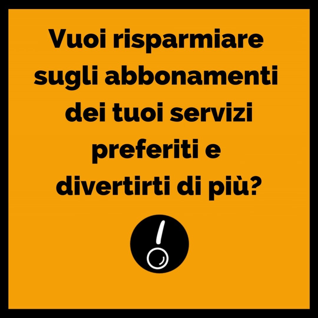 Scopri come condividere i tuoi abbonamenti e risparmiare! Non rinunciare ai servizi che ami! @spliiit_it 😎
PERCHE' E' BLIMEY?
Spliiit valorizza le opportunità offerti dall’innovazione tecnologica e in particolare semplifica tantissimo la possibilità di condividere gli abbonamenti dei servizi più famosi, risparmiando! Se non valorizzi completamente il tuo abbonamento e vuoi risparmiare condividendolo con altri, Spliiit è il servizio che fa per te! Spendi meno, senza problemi e ti diverti di più!
#risparmio #sharing #straming #ondemand #besmart #beblimers