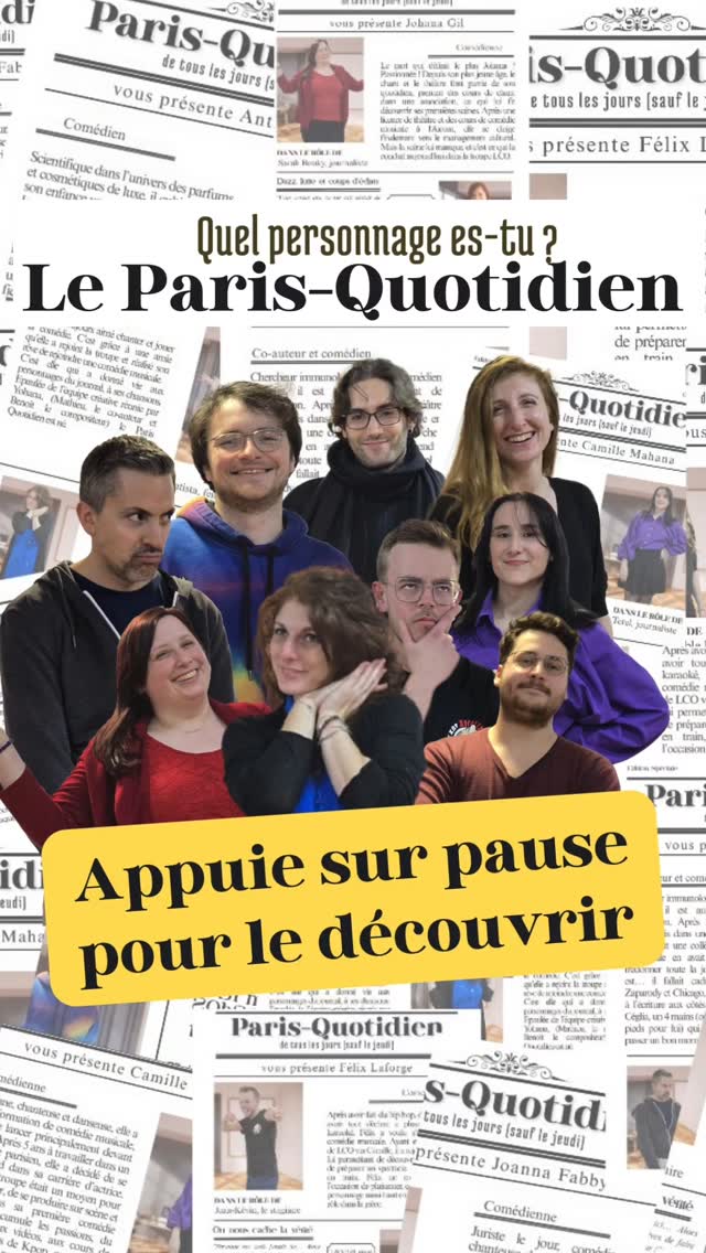 Alors ? T’es tombé sur qui ?
#comediemusicale #jeu #personnages #pause #spectacle