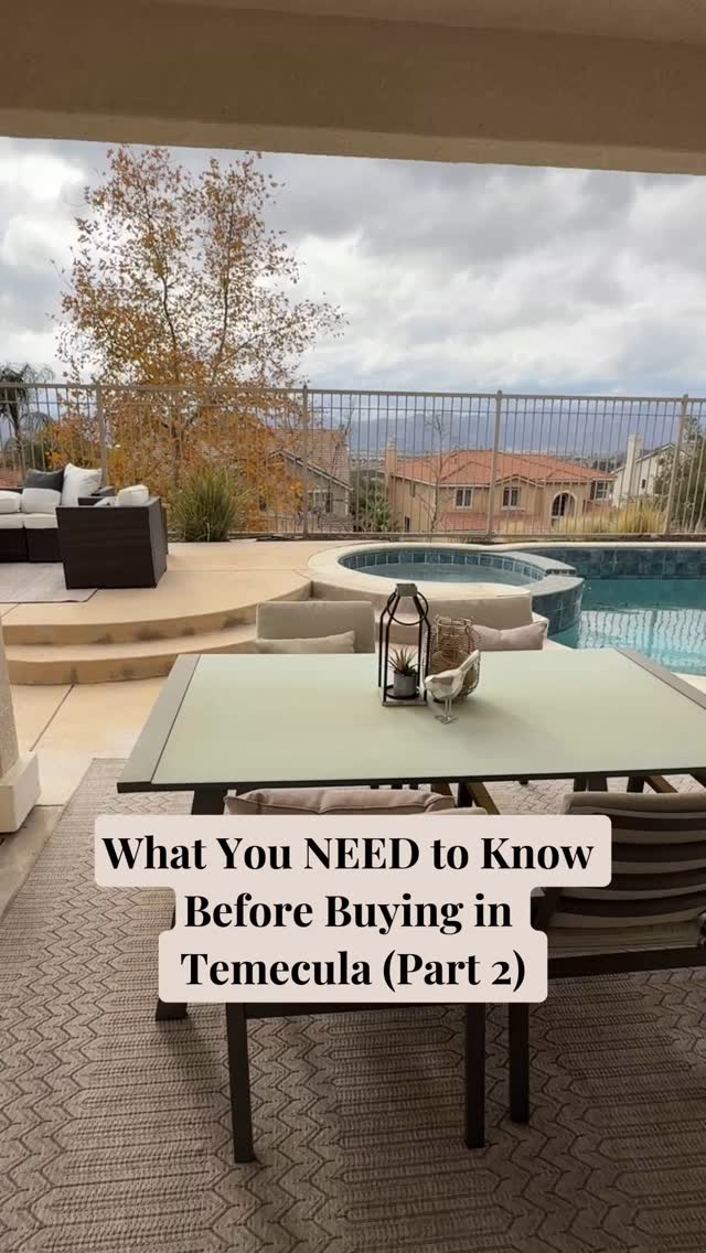 👉 Before you buy in Temecula…
Here are more surprising truths you need to know!
1) Wine Country Lifestyle
🍇 Wine Country isn’t just a weekend thing—it’s a way of life.
Locals love heading to wineries for sunsets, tastings, and events. Living near Wine Country means gorgeous views, date nights, Sunday brunches, and even hot air balloon festivals… all just minutes from home.
2) HOAs Vary Greatly—And Can Actually Be a Good Thing
🏘️ Not all HOAs are created equal.
Some Temecula neighborhoods have HOAs under $50/month, while others include gated entries, pools, and parks. A well-managed HOA can keep your neighborhood looking great—and protect your property value.
3) You Get WAY More House for Your Money
💰 Compared to coastal SoCal, Temecula gives you more bang for your buck.
Bigger lots, modern homes, and updated features for hundreds of thousands less than OC or San Diego. It’s one of the reasons so many families, remote workers, and retirees are making the move inland.
4) Schools Are a Big Draw—But Zoning Matters
📚 Temecula schools are highly rated—but pay attention to the boundary lines.
Temecula is known for its top-performing public schools, but not every home falls into the most desired zones. Double-check school boundaries before writing that offer, especially if schools are a top priority for your family.
Temecula isn’t just another SoCal suburb—it’s a blend of value, views, and vineyards… but also comes with a few surprises you definitely want to know about.
💬 Thinking of relocating?
Comment “GUIDE” and I’ll send you my free Buyer’s Guide and Relocation Checklist!
#TemeculaRealEstate #TemeculaLiving #MovingToTemecula #WineCountryLife #SoCalHomes #HomeBuyingTips #TemeculaCA #CaliforniaRealEstate #HOAfacts #TemeculaWineries #FamilyLifeTemecula #temecularealtor