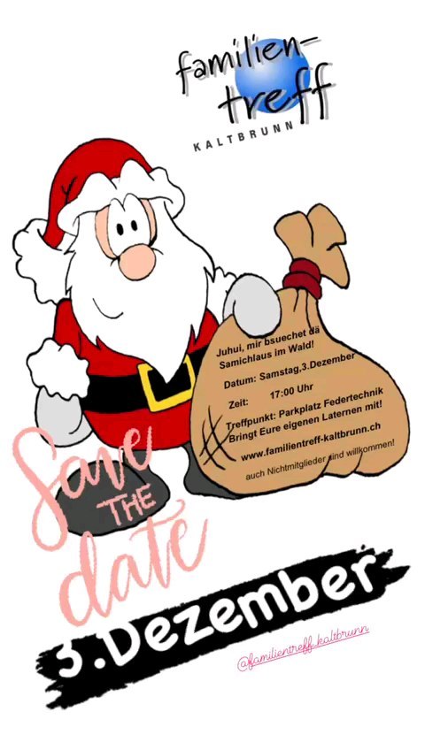 Juhuuu... Bald ist es soweit 🎅. Kommt doch auch und besucht den Samichlaus in Waldlehrpfad.