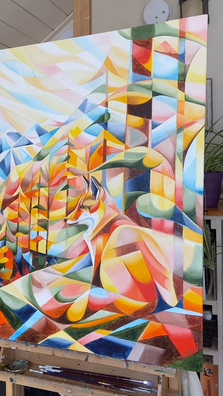 Work in Progress for @kimberleyarts Art Around Town Project. Base coat is complete! Should be finished by Friday 🐻🦊❤️ #artaroundtown #kimberleybc #agoodplacetobe