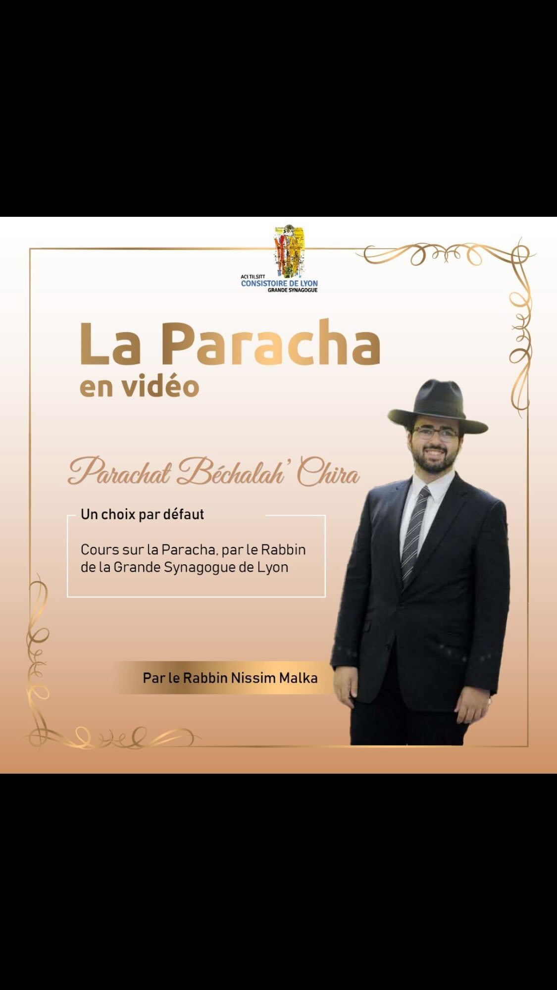 Chabbat Béchalah’ - Chira.
Commentaire sur la paracha par le Rabbin Nissim Malka.
Chabbat chalom !
#grandesynagoguedelyon #acitilsitt
#dvartorah #chabbat #chabatchalom #communautejuive #juifs