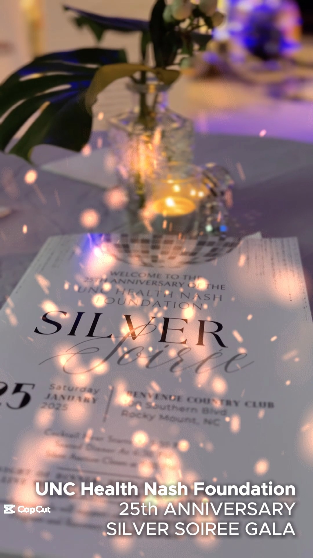 Celebrating 25 years of @UNC Health Nash Foundation 🎉 We were honored to partner with them on their spectacular Silver Soiree Gala at Benvenue Country Club . Our AV services helped make the night unforgettable. See the highlights in our video! #clientlove #eventdesign #AV #audiovisual #nonprofit #audiovisualservices #audiovisualproduction #AudioVisualMagic