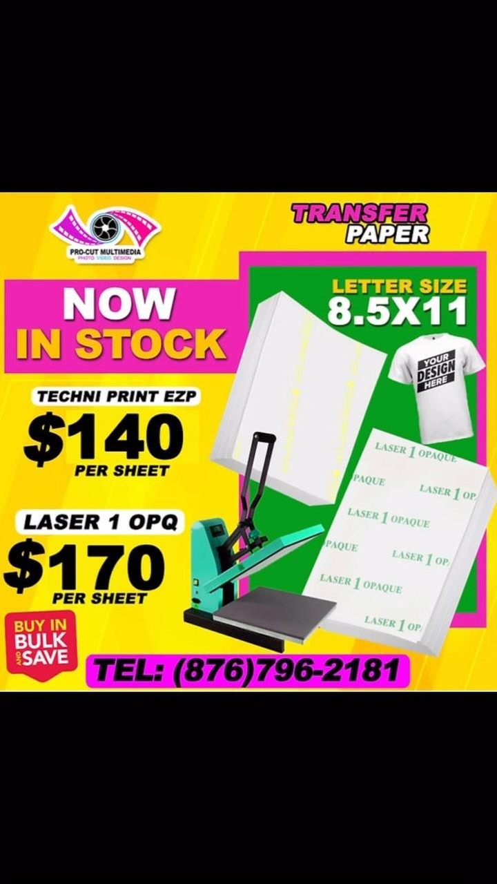 We’re having a sale on 15x15 Heat Press Machines.
Dm us now, call or WhatsApp Tel: 876-796-2181 for more details. #heatpressprinting #heatpressmachines #jamaica🇯🇲 #jamaicansmallbusiness #jamaicanprintery