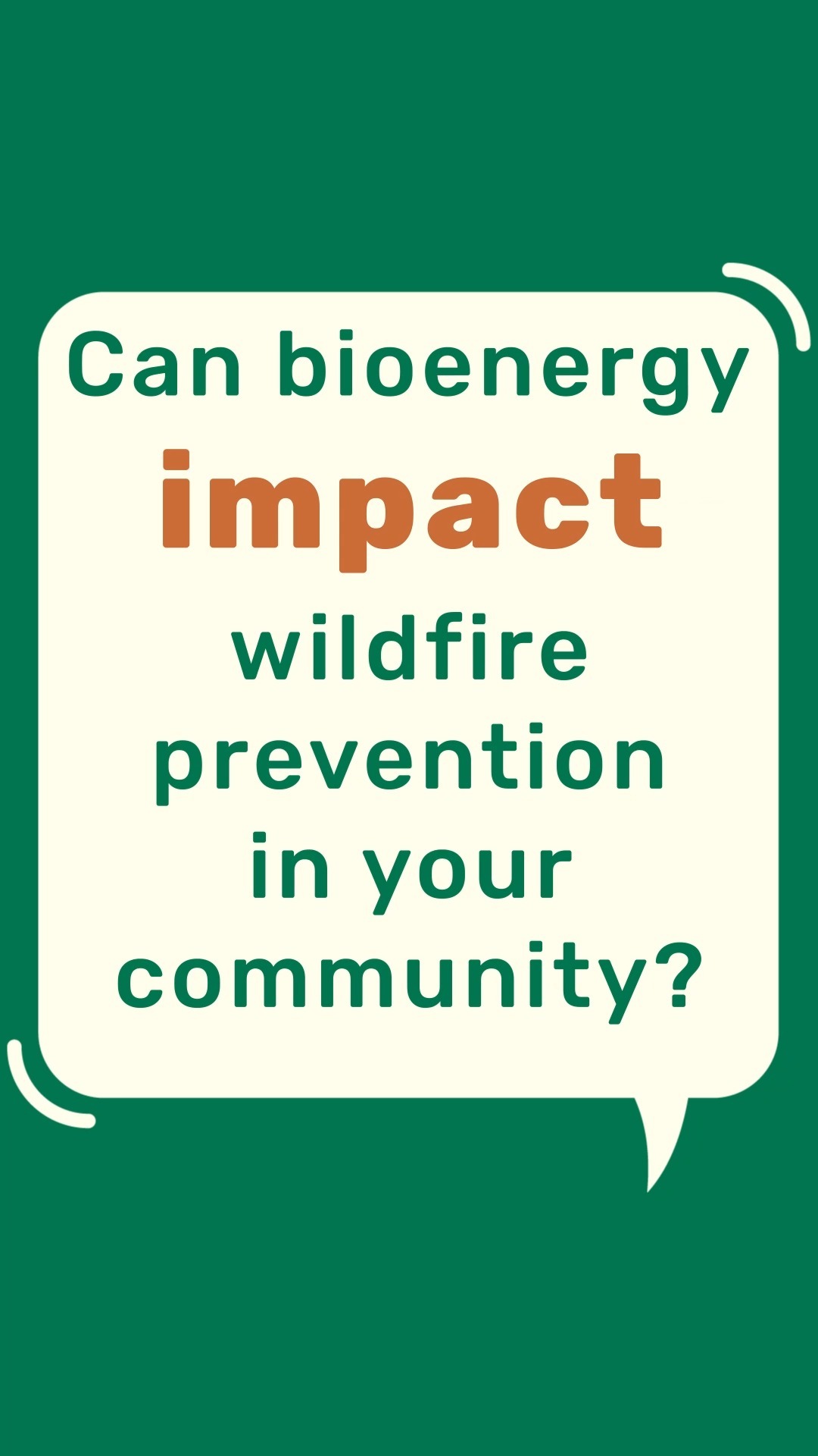 Are you aware of the impact bioenergy can have on preventing and managing wildfires? Let’s talk solutions! 👇
🌱 Less waste, lower risk.
⚡ Renewable energy from what would have been wildfire fuel.
💚 A path to sustainability and climate action.
Healthier forests, cleaner air, and more resilient communities.
#Bioenergy #WildfirePrevention #SustainableSolutions #For7Gen