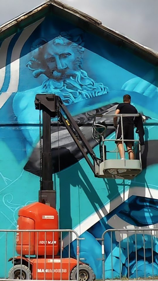 Poseidon Wall in La Rochelle.