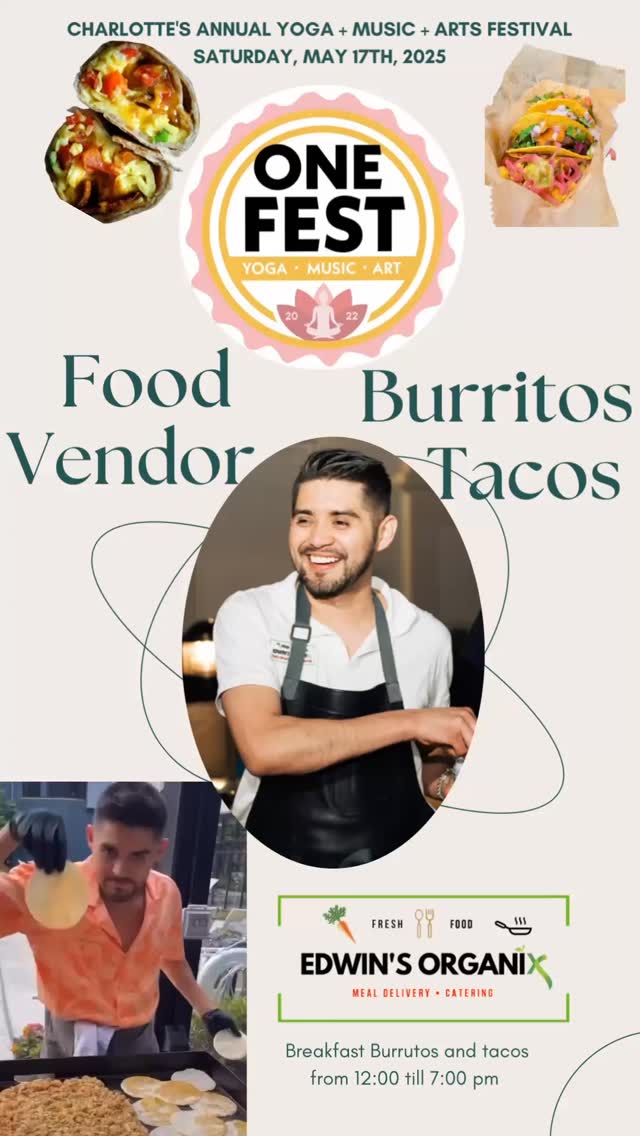 Hello amigos,
We’re thrilled to be returning to ONE Fest this this year on Saturday, May 17th, 2025, here in Charlotte!
Join us for ONE Fest, Charlotte’s Yoga + Music + Arts Festival, happening this Saturday, May 17th. There will be over 80 classes and workshops, a variety of vendors, sound and energy healing sessions, free giveaways, live music, delicious food trucks, a fun DJ Glow Dance party, and much more!
You can find the link for yoga tickets in their bio.
See you there!