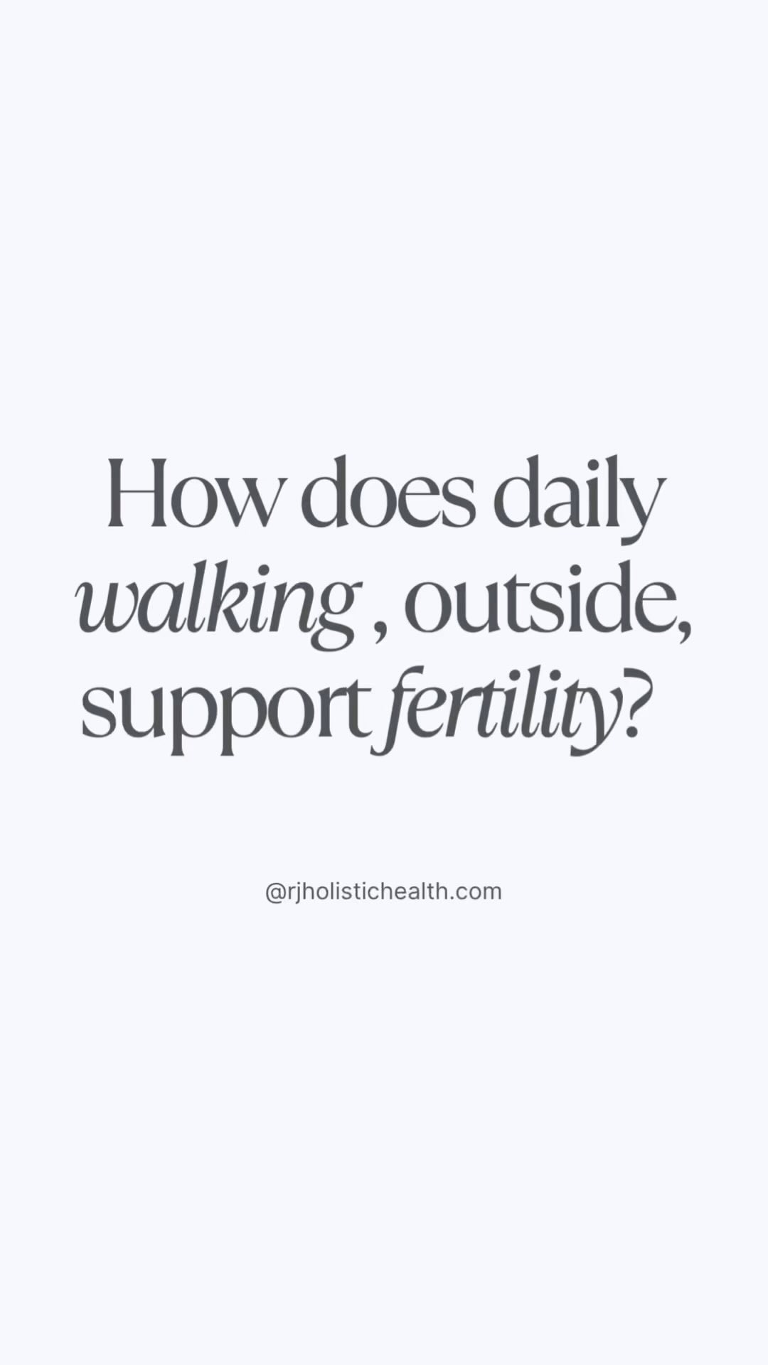 Did you know, daily walking can have positive effects on fertility and hormone health?
Walking is a form of physical activity that can help maintain a healthy weight, improve cardiovascular health, and reduce stress levels. These factors can indirectly support fertility by promoting overall well-being and reducing the risk of conditions that may affect fertility, such as certain hormonal imbalances.
The women I work with are busy and lead full on lives due to work and social lives. But walking outside in nature can have a calming effect and help reduce stress levels. Stress (in whatever form: physical, mental, emotional or perceived) is known to have a negative impact on fertility and hormone balance, so managing stress through activities like walking can be beneficial.
Think about where you can incorporate a daily walk into your daily routine 💚
Drop a 🫶 in the comments if you want to find out more about my three pillar programme for fertility
#fertility #fertilityjourney #fertilityawareness #helpingwithfertility #busylife #womensupportingwomen #womenhelpingwomen #busyteacherlife #thursdaythoughts #secondaryinfertility #planningpregnancy #fertilityhealthcoach #hormonalimbalance #hormonehealthcoach #creative