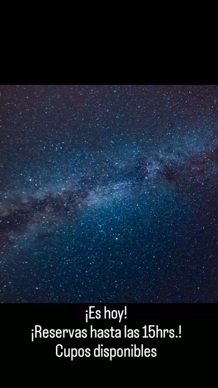 Hoy Tour Astronómico en Rari!
Reservas hasta las 15hrs. al +56988811878
Cupos límitado
Incluye:
-charla Astronómica
-coffe
-foto grupal
-traslado desde punto de encuentro en Rari, hasta el observatorio.
-guía Diplomada en astronomía general, certificada wfr y sernatur
Inicio 21:30hrs (duración 2 horas aprox).