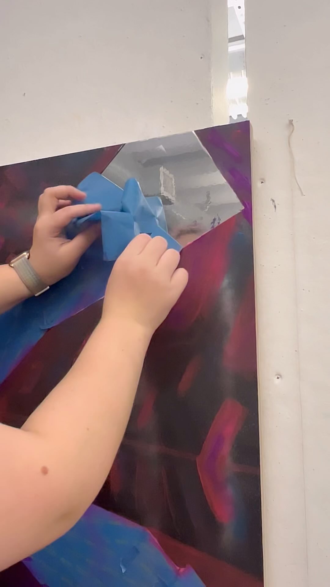 #fineart #art #satisfying #painting #paint #gouache #gouachepaint #acrylic #acrylicpaint #mirrorpainting #artist #cyberpunk